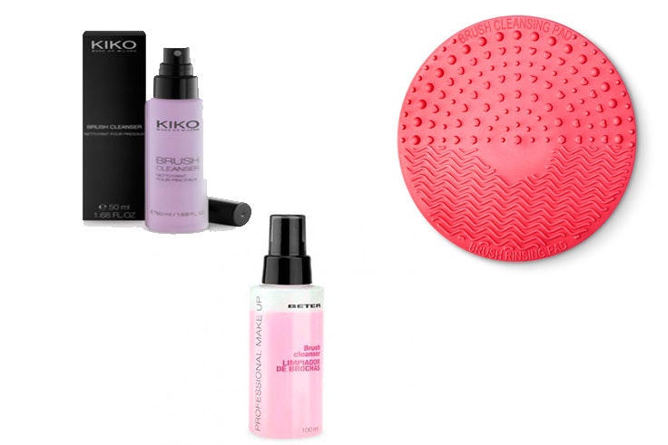 productos de limpieza de brochas de maquillaje Kiko (5,95 euros) / If (5,95 euros) / Kiko (4,95 euros)
