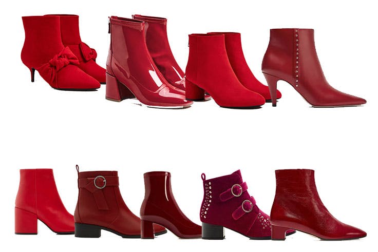 botines rojos