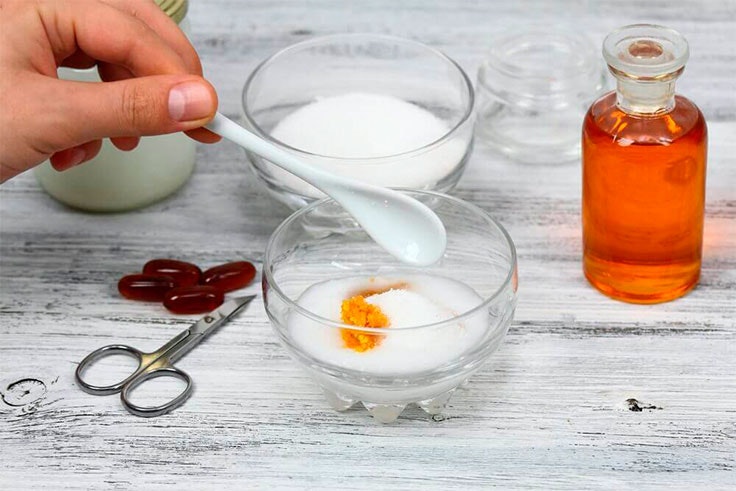 exfoliante facial de azúcar y aceite