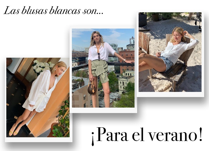 ¡Las blusas blancas son para el verano!