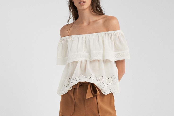 blusa volante springfield el estilo de paula echevarría