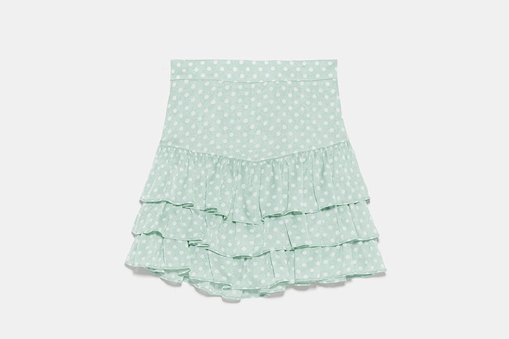 falda-verde-agua-lunares-zara