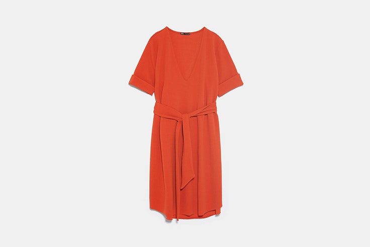 vestido naranja zara el estilo de Ana Padilla