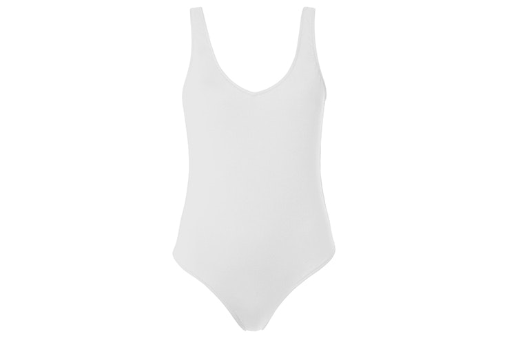 bañador blanco liso calzedonia mar saura