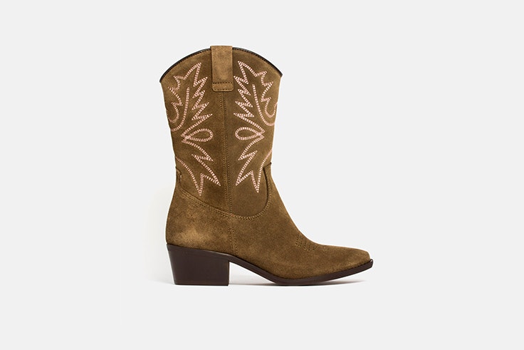 botas cowboy verde kaki vas
