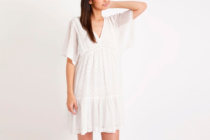 vestido corto blanco pimkie
