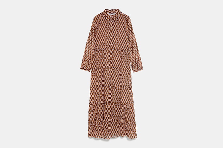 vestido largo zara esenciales de septiembre