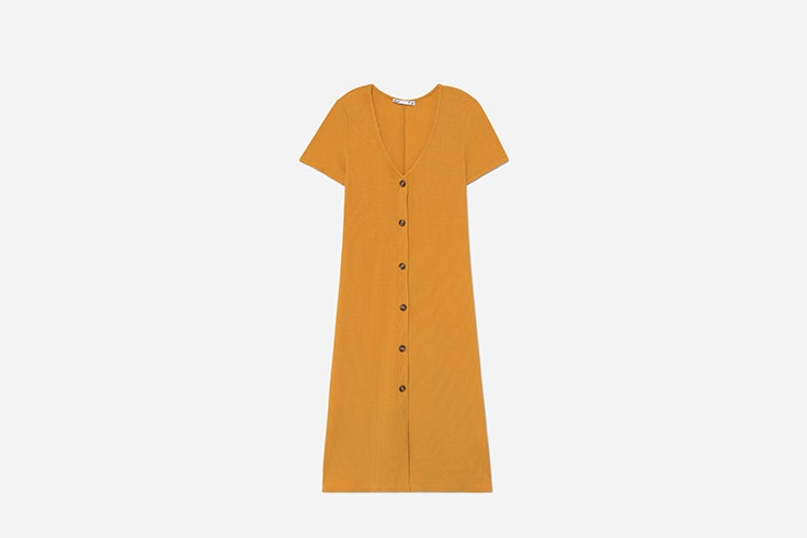 vestido mostaza lefties los vestidos largos