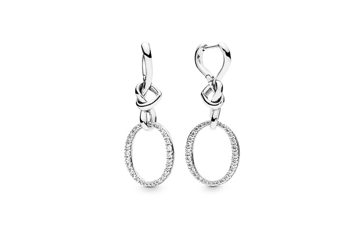 pendientes largos plata pandora
