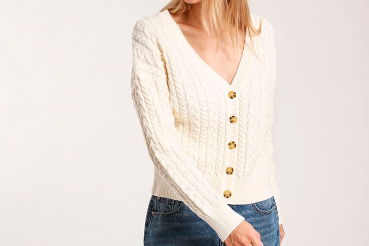 Chaqueta de punto en color beige de Pimkie