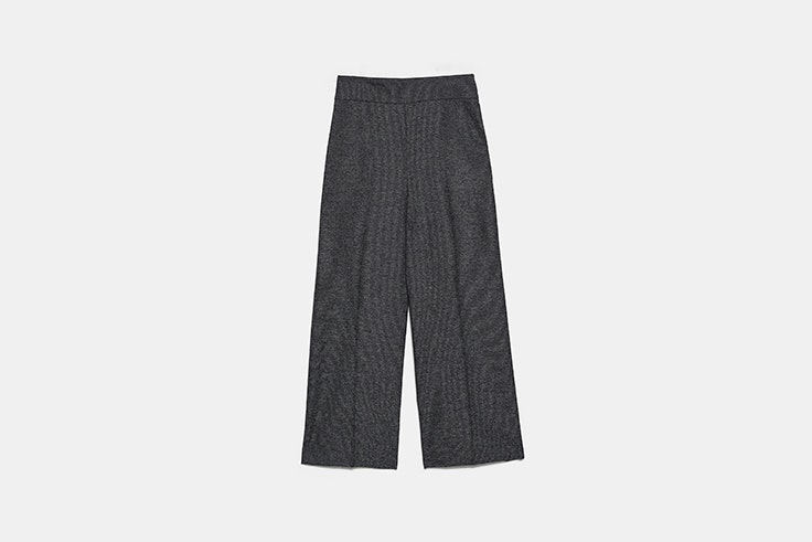 pantalon culotte gris de zara Vicky Martín Berrocal
