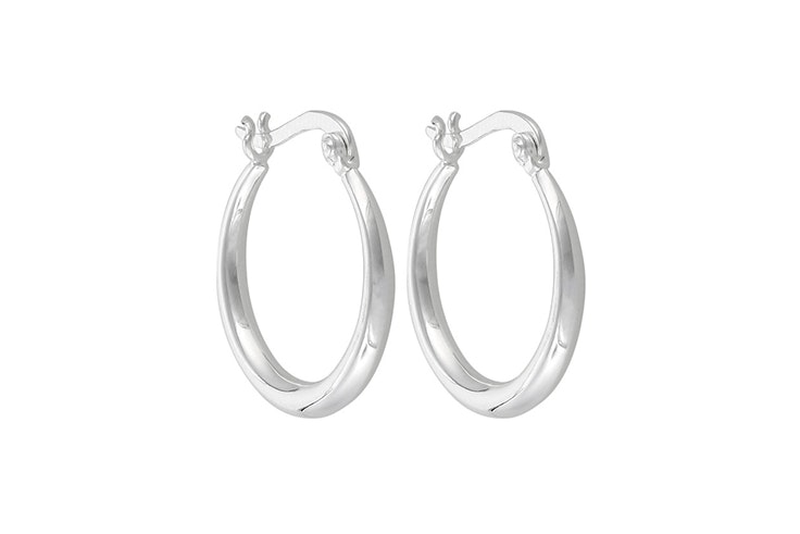 Pendientes tipo aro en plata de Bijou Brigitte