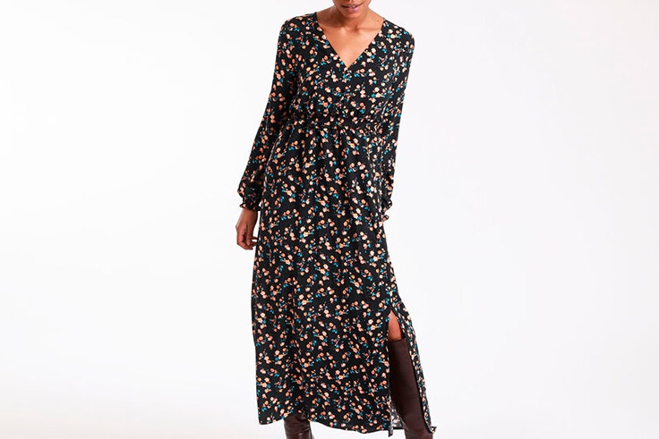 Vestido largo con estampado de flores de Pimkie
