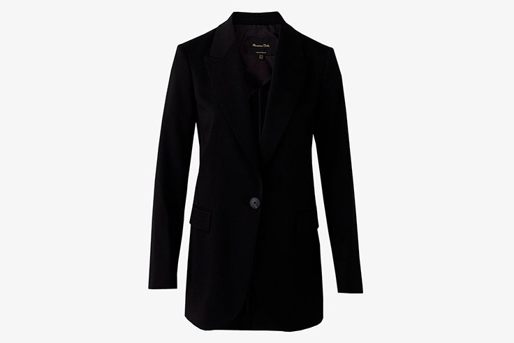 Chaqueta americana en color negro de Massimo Dutti