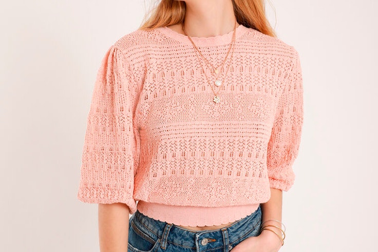 Jersey fino con detalles calados de Pimkie