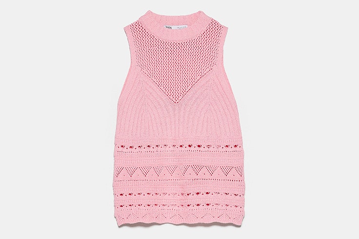 Jersey rosa de tirantes de Zara