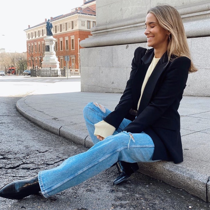 maría pombo estilo instagram conjunto pantalones vaqueros campana flare
