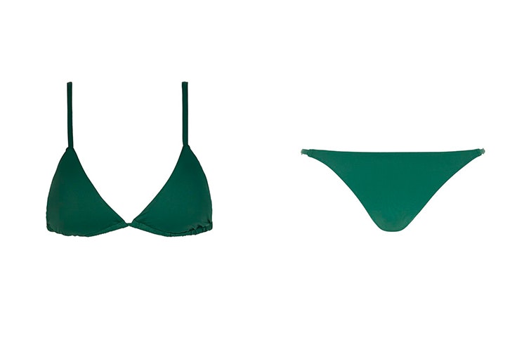Bikini triangular en color verde de Calzedonia