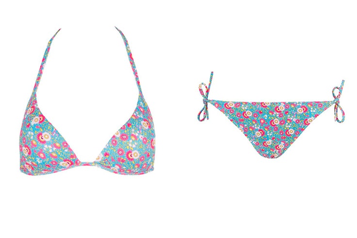 Bikini con estampado de flores de Calzedonia