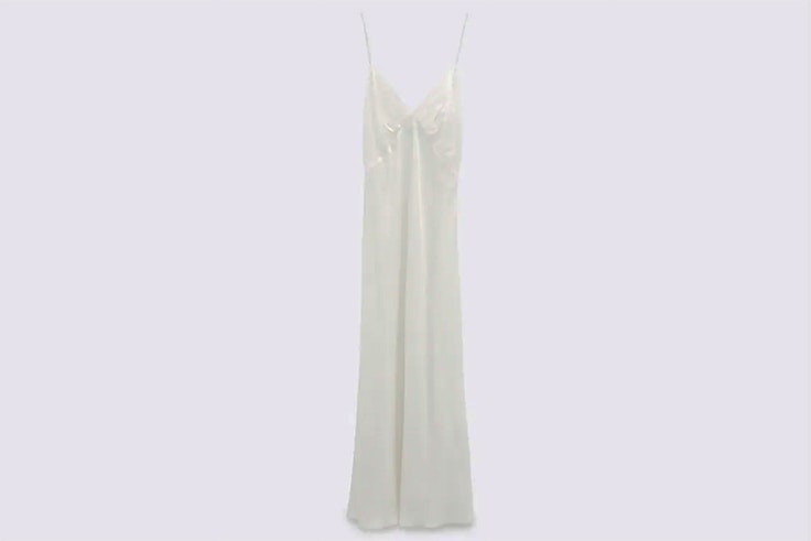 Vestido largo blanco de Zara