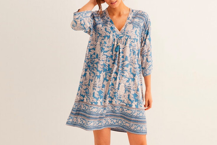 Túnica estampada en color azul de Women’ Secret