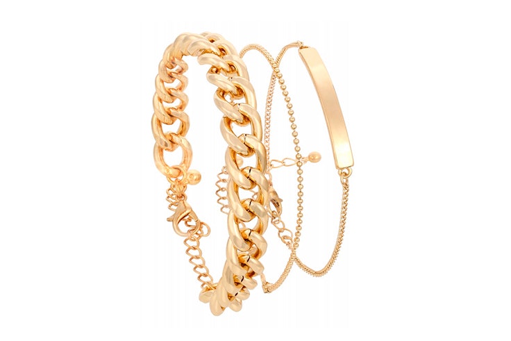 Set de pulseras doradas de Bijou Brigitte