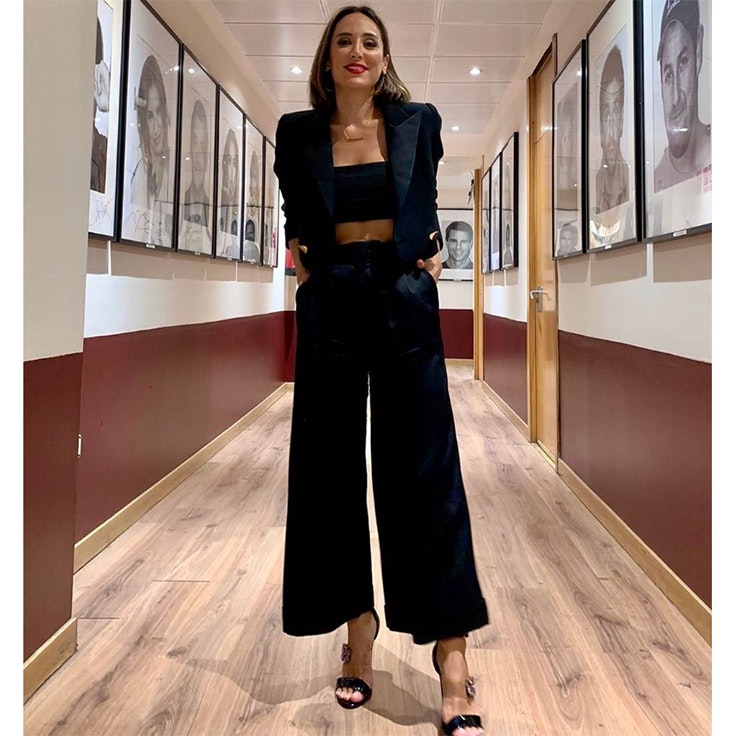 tamara falcó traje negro look para el hormiguero