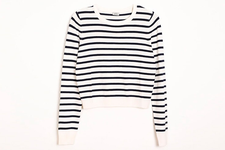 Jersey blanco y negro de rayas de Pimkie