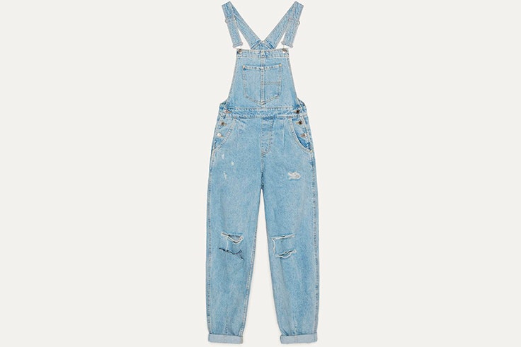 Peto vaquero largo de Bershka Paula Echevarría