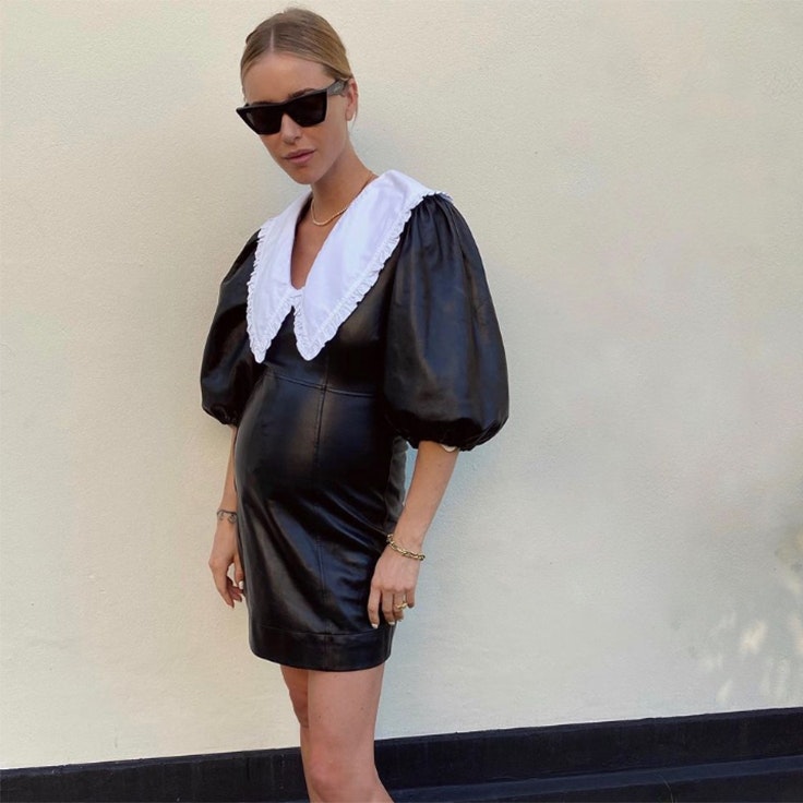 pernille teisbaek vestido negro efecto piel vestidos negros looks premamá