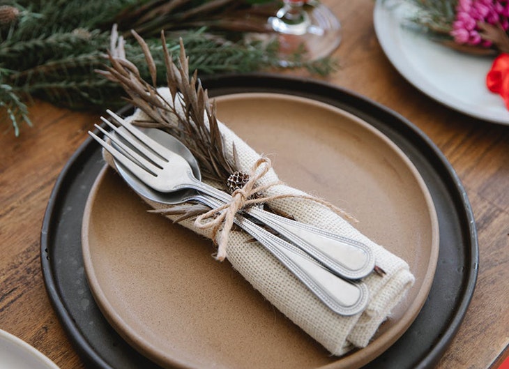 decorar la mesa de Navidad