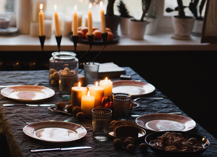decorar la mesa de Navidad